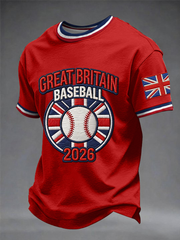 Men's Britain Baseball Peinted short sleeves t-shirt