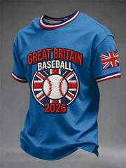 Men's Britain Baseball Peinted short sleeves t-shirt