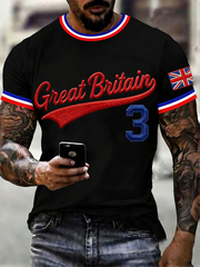 Men's Britain Baseball Peinted short sleeves t-shirt