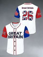 Unisex Britain Baseball Peinted short sleeves t-shirt