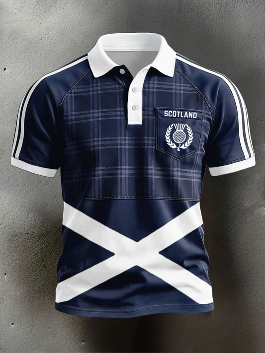 Men's Scotland Rugby  Lover Printed Casual Tops