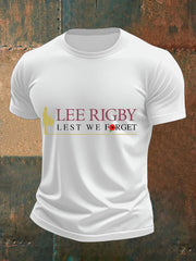 Men's Ribgy Lest We Forget Veteran Printed T-shirt
