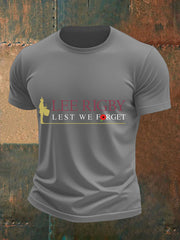 Men's Ribgy Lest We Forget Veteran Printed T-shirt