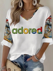 Women's Lemon Roses Music Lover Printed Waffle T-shirt
