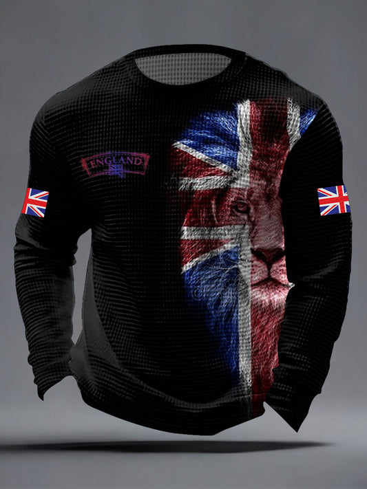 Men's Vintage British Lion Waffle Top