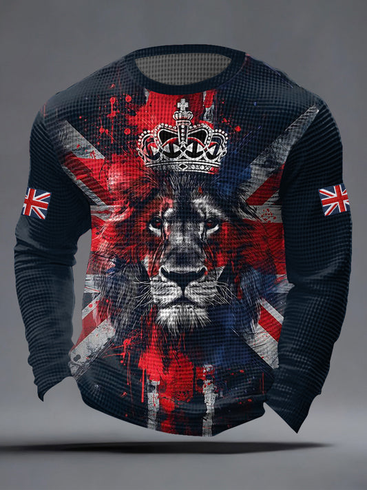 Men's Vintage British Lion Waffle Top