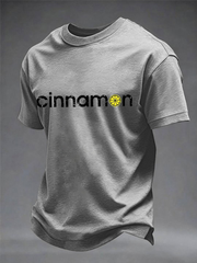 Men's Lemon Roses Music Lover Printed imitation cotton short-sleeved T-shirt