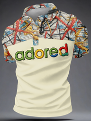 Men's Lemon Roses Music Lover Printed polo shirt