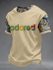 Men's Lemon Roses Music Lover Printed short sleeves t-shirt