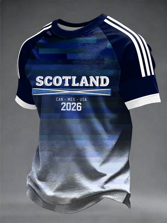 Men's UK Football Lover Scotland Printed short sleeve t-shirt