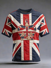 Men's UK Flag Art Printed  Short Sleeve T-shirt