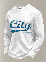 Men's City It's In The Blood Waffle Long Sleeve T-Shirt