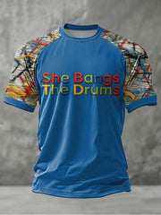 Men's Lemon Roses Music Lover Printed short sleeve t-shirt