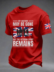Men's British Veteran Patriotic Military Tribute imitation cotton short-sleeved T-shirt
