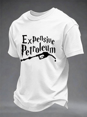 Men's expensive petroleum imitation cotton short-sleeved T-shirt