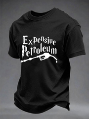 Men's expensive petroleum imitation cotton short-sleeved T-shirt