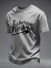 Men's expensive petroleum imitation cotton short-sleeved T-shirt