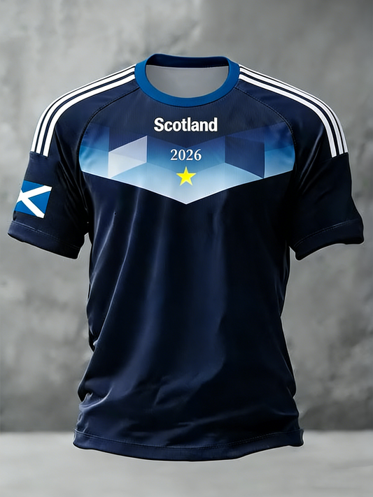 Men's UK Football Lover Scotland Printed short sleeve t-shirt