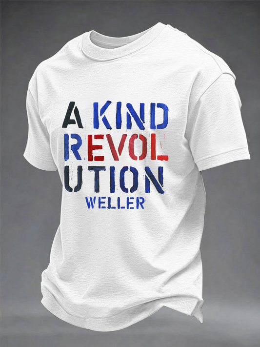 Men's UK Mods Music Lover imitation cotton short-sleeved T-shirt