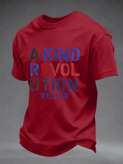 Men's UK Mods Music Lover imitation cotton short-sleeved T-shirt