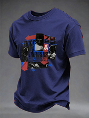 Men's UK Mods Music Lover imitation cotton short-sleeved T-shirt