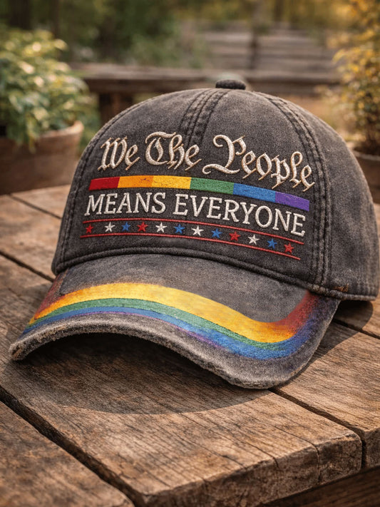 We The People Means Everyone Printed Casual Unisex Hat