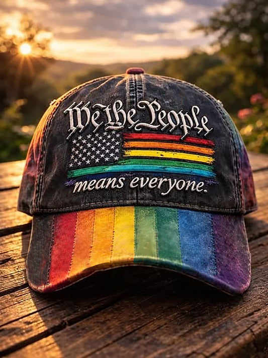 We The People Means Everyone Printed Casual Unisex Hat