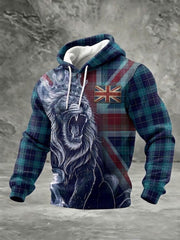 Men's British Lion Printed Hoodie