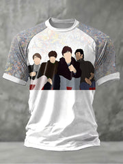 Men's  Lemon Roses Music Lover Printed short sleeve t-shirt