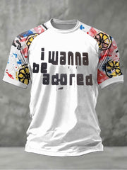 Men's  Lemon Roses Music Lover Printed short sleeve t-shirt