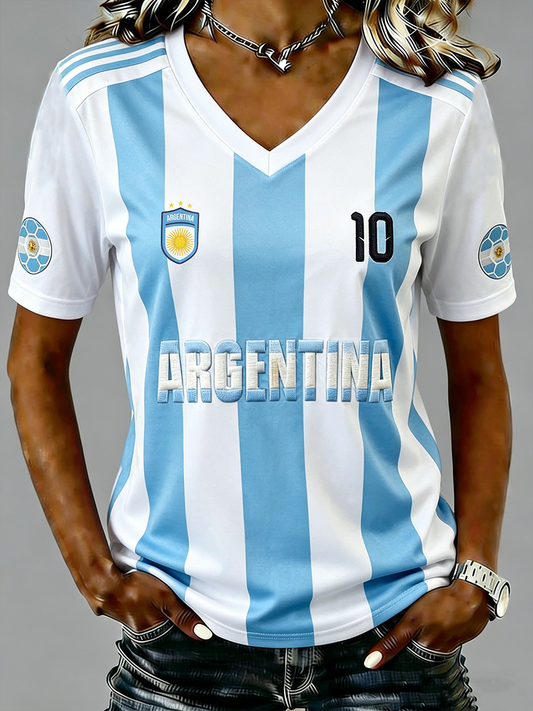 Women's Argentine Football Short-sleeved T-shirt