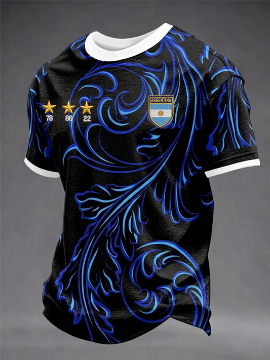 Men's Argentine Football Short Sleeves T-shirt