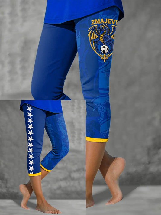 Women's Bosnia ZMAJEVI Football Lover Printed Leggings
