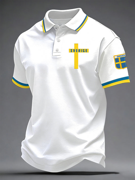 Men's Swedish Art Print Casual Top