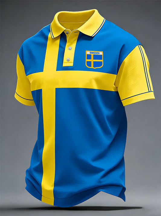 Men's Swedish Art Print Casual Top