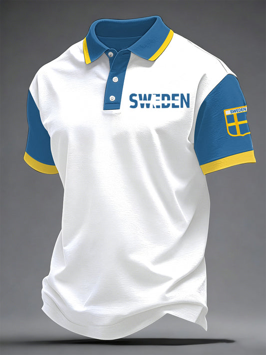 Men's Swedish Art Print Casual Top