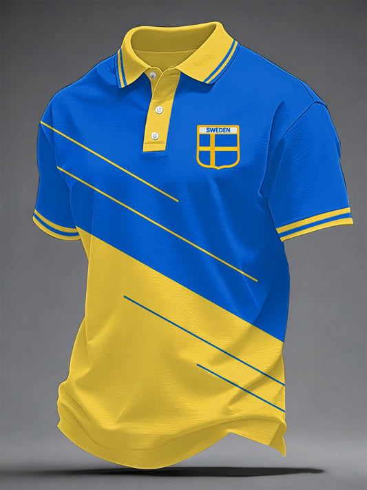 Men's Swedish Art Print Casual Top