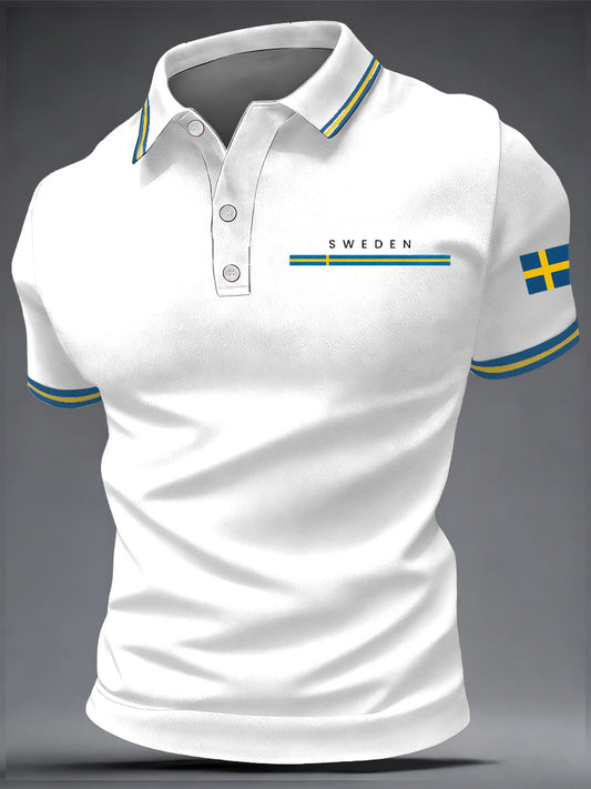 Men's Swedish Art Print Casual Top