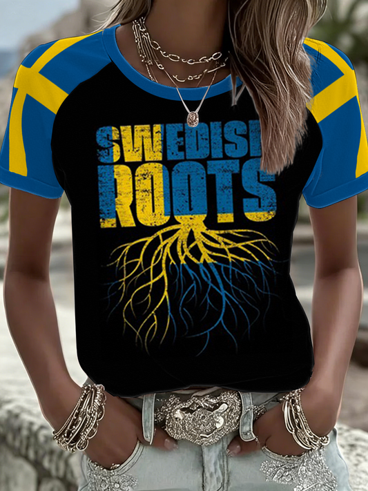 Women's Swedish Roots round neck short sleeve T-shirt