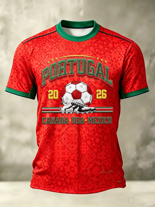Men's Portugal Football Short Sleeve T-shirt