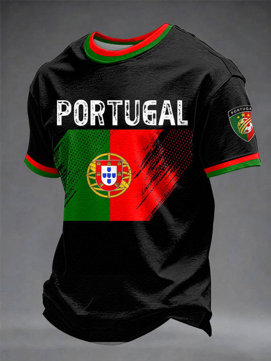 Men's Portuguese Soccer Printed T-shirt