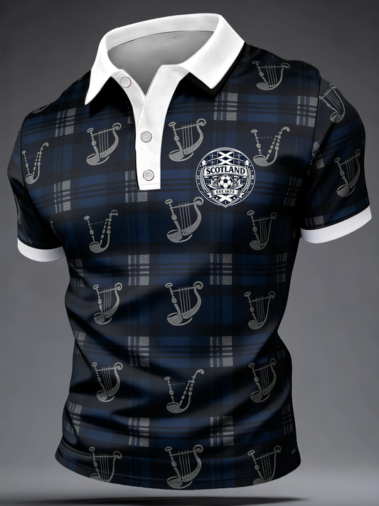 Men's UK Football Lover Scotland Printed polo shirt