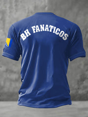 Men's Bosnia Football Lover ZMAJEVI Printed T-shirt
