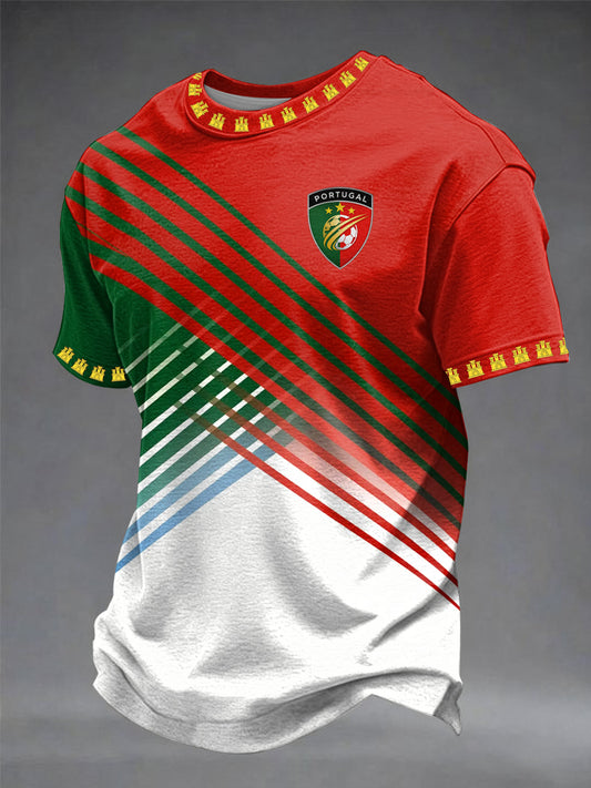 Men's Portuguese Soccer Printed T-shirt