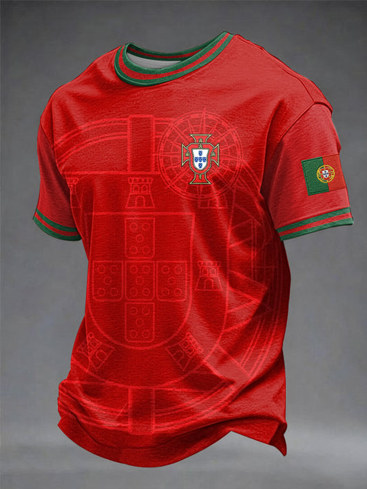 Men's Portuguese Soccer Printed T-shirt