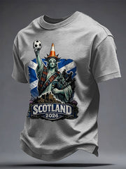 Men's Scotland Football Lover Printed T-shirt