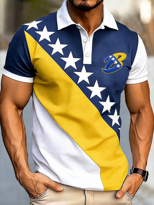 Men's Bosnia Football Lover ZMAJEVI Printed Casual Tops