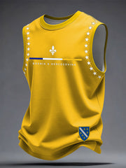 Unisex Bosnia Football Lover ZMAJEVI Printed Vest