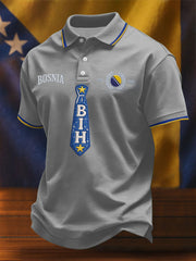 Men's Bosnia Football Lover ZMAJEVI Printed Casual Tops