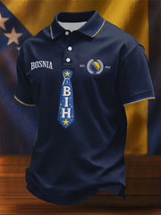 Men's Bosnia Football Lover ZMAJEVI Printed Casual Tops